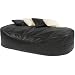XXX-L HUGE 16cu FT BLACK FAUX LEATHER BEANBAG BED BEAN BAG SOFA BED