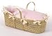 Baby : Picci Taormina Carry Basket with Comforter and Pad in Pink and Cream