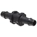 Value Plastics N035-2 Straight Through Tube Fitting with 500 Series Barbs, 3/16" (4.8 mm) ID Tubing, Black Nylon (25-Pack)