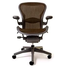 Aeron Chair Highly Adjustable Graphite Frame - Soapstone Brown *Exclusive Color(Medium) by... by Herman Miller