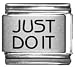 Jewelry : Clearly Charming Just Do It Laser Etched Italian Charm