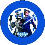 Star Wars Clone Wars Party Plates, pack of 8 (blue design)
