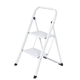 NEW HIGH QUALITY WHITE 2 STEP FOLDING LADDERS