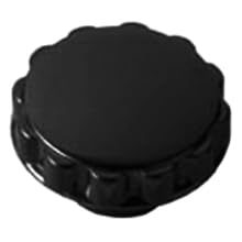 Davies Thermoset Round Grip Utility Knob, Flute Rim, Threaded Stud, 3/8"-16 Thread Size X 1" Thread Length, 1-1/4" Diameter (Pack of 5)