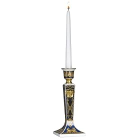 Versace by Rosenthal Medusa Blue 8-Inch Candleholder