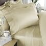 1200 Thread Count Olympic Queen FOUR (4) Piece Bed Sheet Set 100% Egyptian Cotton Deep Pocket 1200 TC Solid Ivory Set
