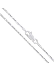 Sterling Silver Diamond-Cut 4 Sided Snake Chain Solid 925 Italy New Necklace 18"