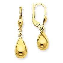 14k Gold Polished Fancy Dangle Earrings