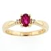 14-Karat Yellow Gold Ruby and Diamond Ring