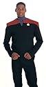 Commander Sisko Deep Space Nine Star Trek Uniform Costume Shirt (Red)