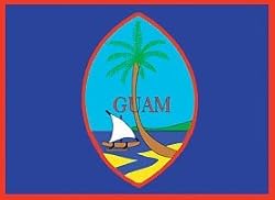 Valley Forge Nylon Guam National Flag, measures 3-Foot x 5-Foot