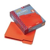 Smead 12543 Smead File Folders, 1/3 Cut, Top Tab, Letter, Orange, 100/Box