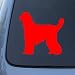 AFGHAN SILHOUETTE - Dog - Vinyl Car Decal Sticker #1480 | Vinyl Color: Red