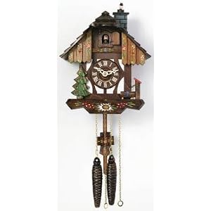 Cuckoo Clock with Chimney Sweep Pops out of Chimney