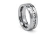 Titanium Ring with 9 CZ 8mm Flat Satin Finish