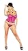 Magic Silk Midnight Magic Fuschia Corset & G-String Set