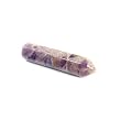 Chevron Amethyst Semi Precious Gemstone Drilled Point Pendant