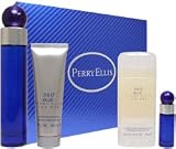 360 Blue by Perry Ellis for Men 4 Piece Blue Moon Set Includes: 3.4 oz Eau de Toilette Spray + 3.0 oz After Shave Balm + 2.75 oz Deodorant Stick + 0.25 oz Eau de Toilette Spray