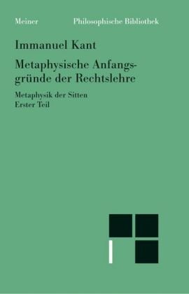 Metaphysische Anfangsgr�nde der Rechtslehre
