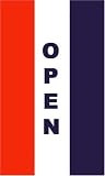 Outdoor Living : Open Vertical MESSAGE Flag - 3 foot by 5 foot Polyester (NEW)