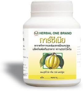 Herbal One : Garcinia Herbal Capsule Help to Reduce Accumulate Fat, Loss Weight and Burn Fat 100 Capsules [Wazashop Thailand]