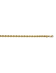 14K Yellow Gold Rope 4mm Necklace 24 Inch