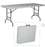 from Palm Springs Palm Springs Folding Portable Camping / Party Table 6 Ft White
