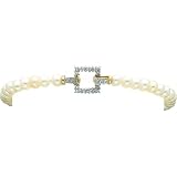 14K Gold 6.5mm White Freshwater Cultured Round Pearl Necklace 17