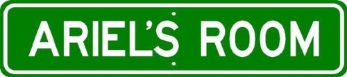 ariel room sign personalized gift boy or girl aluminum  more detail click!
