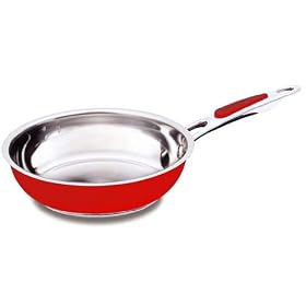 Circulon �T�[�L�������X�e�����X�X�`�[�� �t���C�p�� 24cm ���b�h CC-P24RD