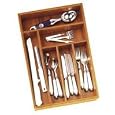 Lipper International Bamboo Deep Flatware Organizer