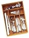 Lipper International 8878 Bamboo Deep Flatware Organizer