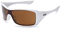 Oakley Womens Forsake Sunglasses Polished White / Dark Bronze (OO9092-02)