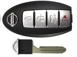 2007-2010 Nissan Altima + Hybrid Prox Smart Key With Insert Emergency Key and Free eKeylessRemotes Guide (Must Be cut and Programmed By Dealer Or Locksmith)