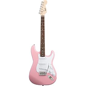 Squier by Fender Bullet Strat with Rosewood neck and Tremolo- Pink