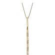Triple Diamond Cut White Bead Bar Necklace