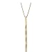 14Kt. Yellow Gold. Triple Diamond Cut White Bead Bar Necklace