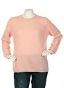 Plus Size Women's Round Neck Silk and Cashmere Blend Sweater