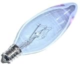 40 watt 120 volt B10 Candelabra Screw (E12) Base Chromalux Light Bulb
