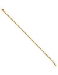 10K Gold 2.75mm Diamond Cut Rope Chain Bracelet 9"