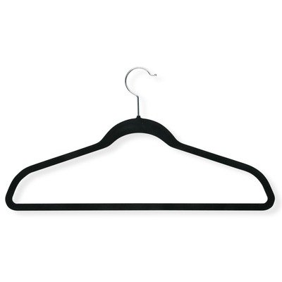 Honey-Can-Do HNGT01339 Velvet Touch Suit Hanger Black, 12-Pack