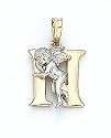 14K Angel Initial 'N' Pend - GH16683