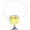 White Wine Glass Illusion Band Toe Ring