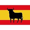 Autoaufkleber Sticker Fahne Spanien - Osborne Stier NEU