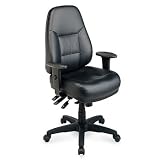Office Star Deluxe Ergonomic Leather Chair - Black