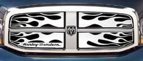 Putco 53356 Harley-Davidson Stainless Steel Flaming Inferno Grille Insert