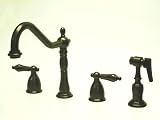 Elements of Design EB1795PX Heritage Widespread Kitchen Faucet, 8 - 14 Adjustable Spread, Oil Rubb