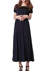 Round Neck Ankle Length Cap Sleeves  Dress