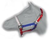 Patriotic Red White And Blue Adjustable Chin Nylon Halter for Miniature Horses and Ponies