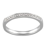 14K White Gold Diamond Bridal Engagement Band Ring
